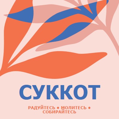 Радость этот Суккот pink organic-simple