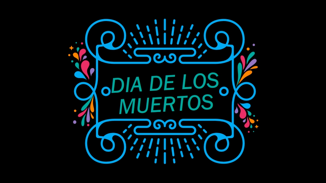 El Dia de los Muertos black modern-bold