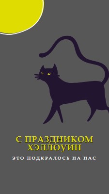 Жуткий кот black whimsical-color-block
