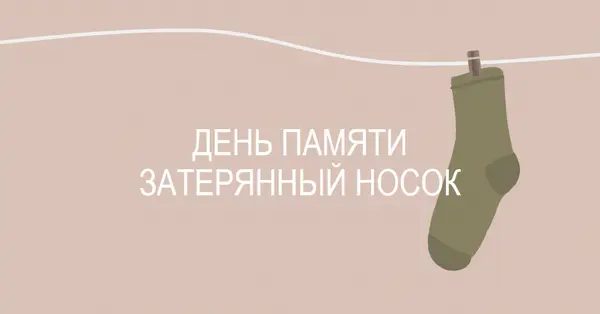 День памяти потерянного носки brown whimsical-color-block
