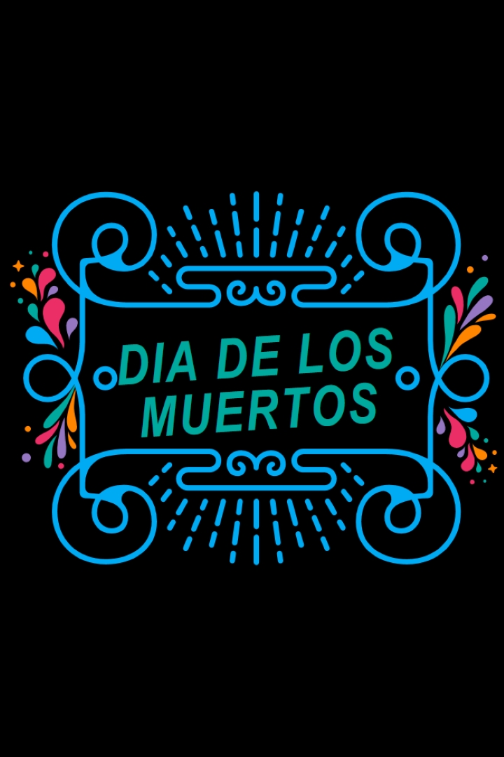 El Dia de los Muertos black modern-bold