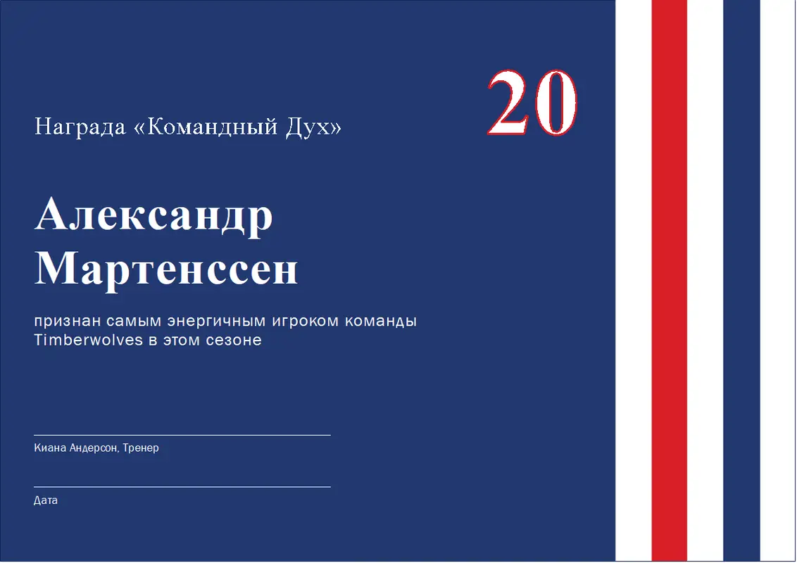 Награда за командный дух modern-color-block