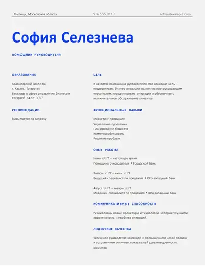 Простое современное резюме modern simple