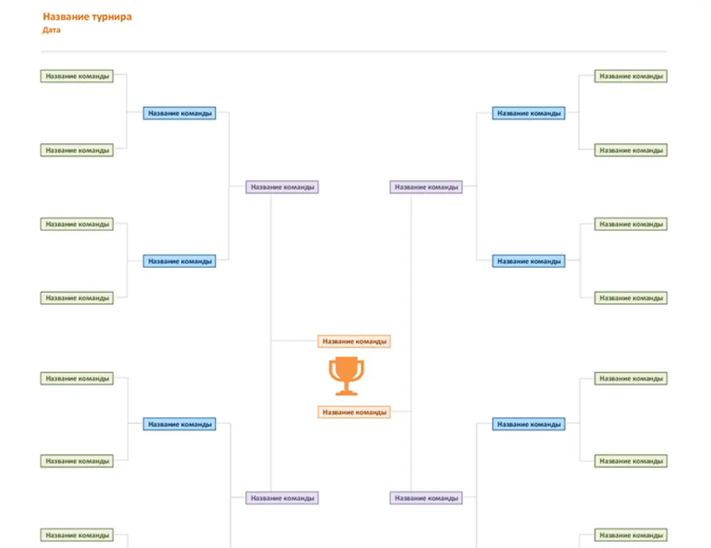 Турнирная сетка на 16 команд modern simple