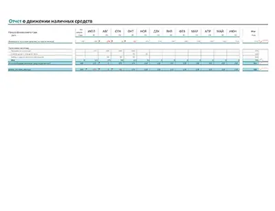Отчет о движении наличных средств modern color block