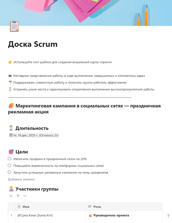 Доска Scrum