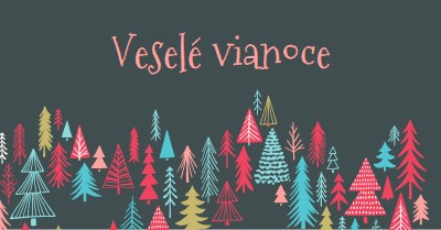 Veselé vianoce green whimsical-line