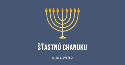 Chanuka Sameach blue modern-simple