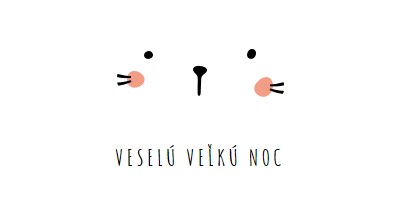 Veselú Veľkú noc, zajačik white whimsical-line