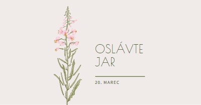 Oslávte jar white vintage-botanical