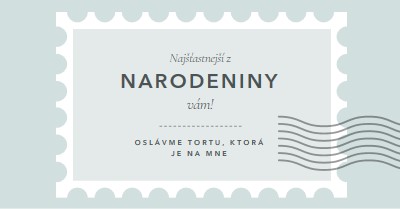 Nádherné narodeniny blue modern-simple