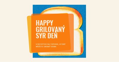 Happy Grilovaný syr deň orange modern-bold