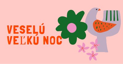 Veselú Veľkú noc pink whimsical-color-block