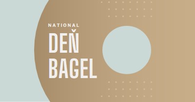 Národný deň Bagel brown modern-simple