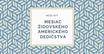 Oslavuje židovského amerického dedičstva blue modern-simple