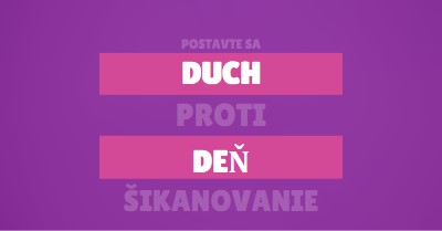 Postavte sa proti šikanovaniu purple modern-bold