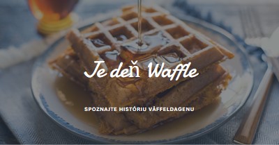 Je deň Waffle blue modern-simple