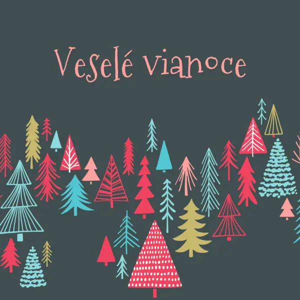 Veselé vianoce green whimsical-line