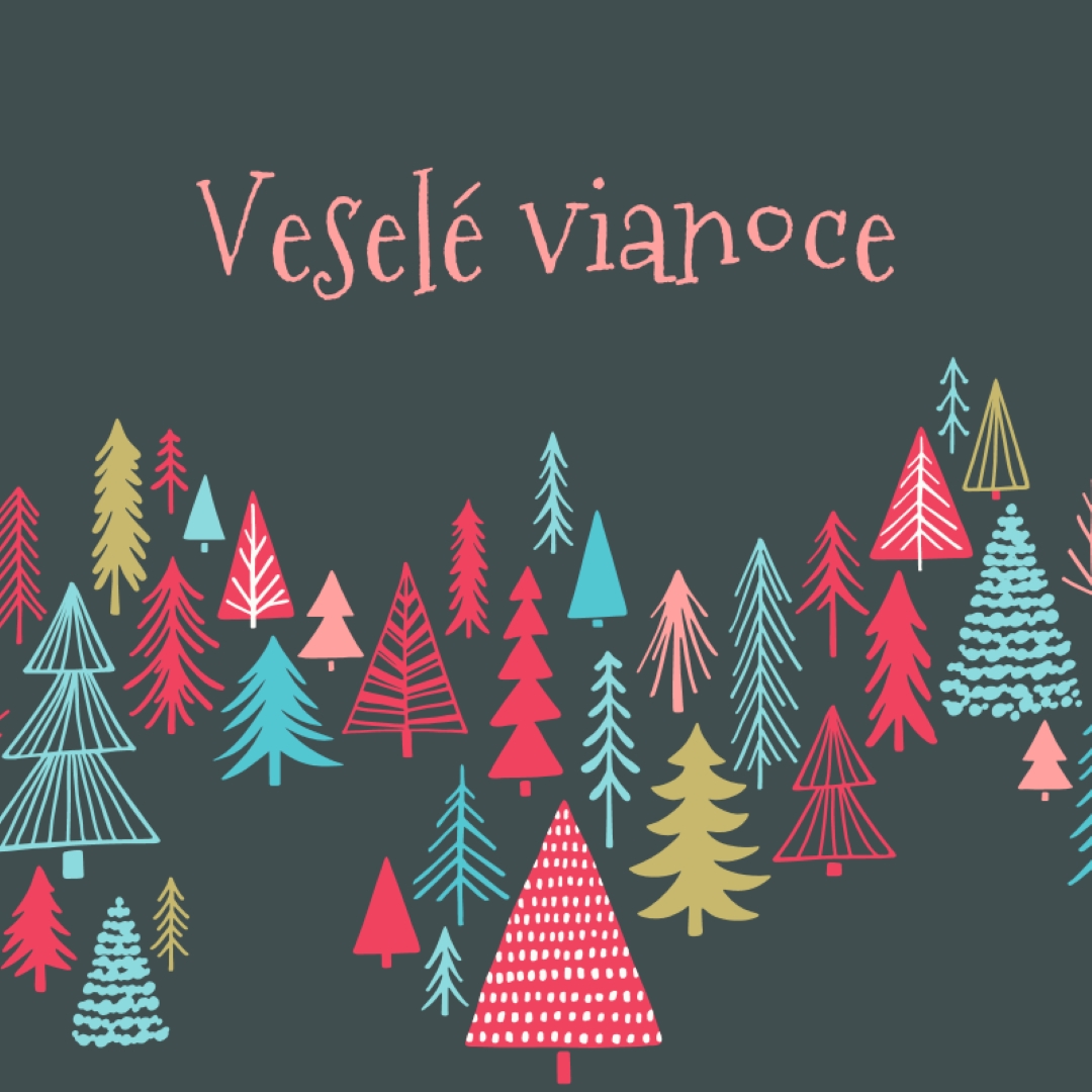 Veselé vianoce green whimsical-line