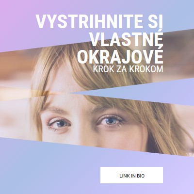 Vystrihnite si vlastné okraje purple modern-bold