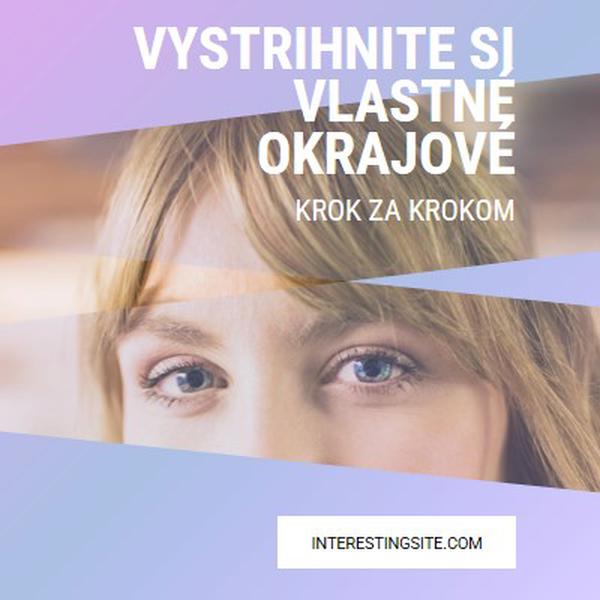 Vystrihnite si vlastné okraje purple modern-bold