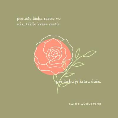 Láska rastie tu green organic-simple