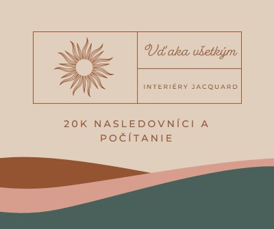 20k nasledovníci a počítanie pink organic-boho