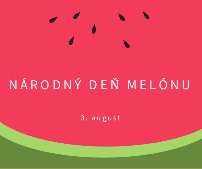 Národný deň melónu pink modern-simple
