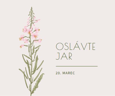 Oslávte jar white vintage-botanical