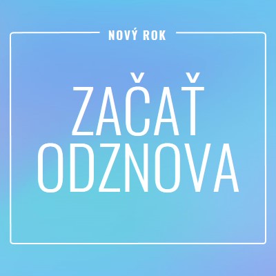 Nový začiatok blue modern-bold