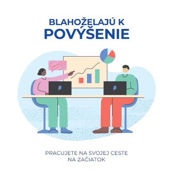 Blahoželanie k povýšeniu white whimsical-line