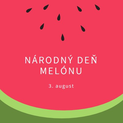 Národný deň melónu pink modern-simple