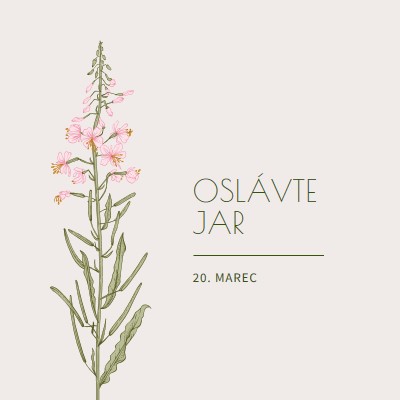 Oslávte jar white vintage-botanical