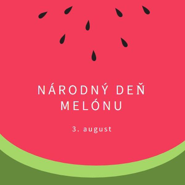 Národný deň melónu pink modern-simple