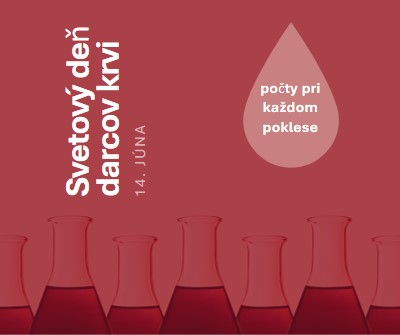 Svetový deň darcov krvi red modern-bold