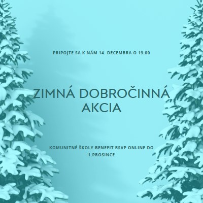 Zimná ríša divov blue modern-simple