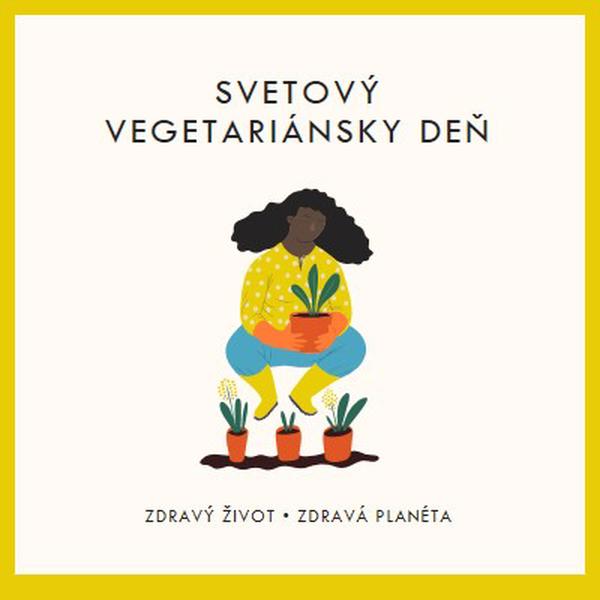 Je svetový vegetariánsky deň white modern-simple