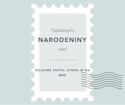 Nádherné narodeniny blue modern-simple