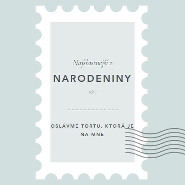 Nádherné narodeniny blue modern-simple