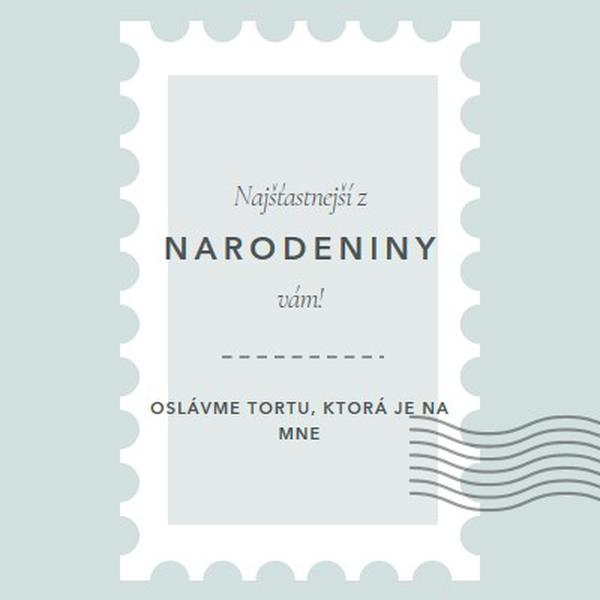 Nádherné narodeniny blue modern-simple