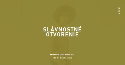 Slávnostné otvorenie obchodu s oblečením green modern-bold