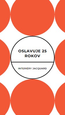 Oslavuje 25 rokov orange modern-geometric-&-linear