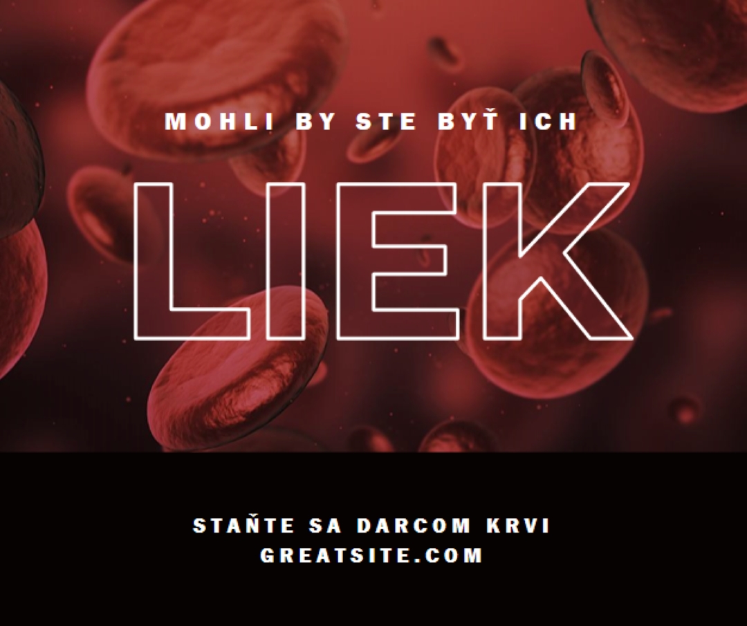 Staňte sa darcom krvi red modern-simple