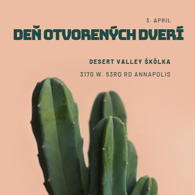 Deň otvorených dverí 3. apríla pink modern-simple