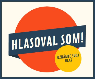 Hlasoval som! red vintage-retro