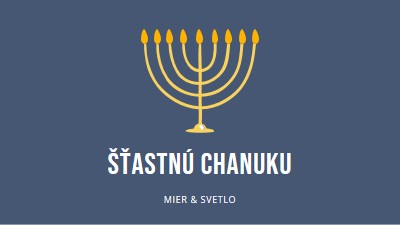 Chanuka Sameach blue modern-simple