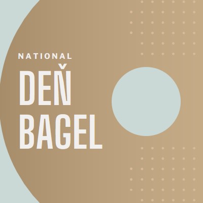 Národný deň Bagel brown modern-simple