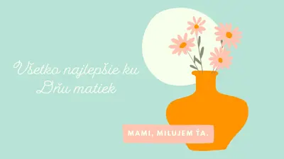 Mami, milujem ťa blue whimsical-line