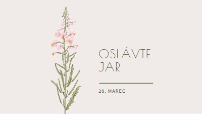 Oslávte jar white vintage-botanical