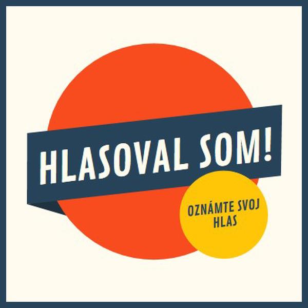 Hlasoval som! red vintage-retro